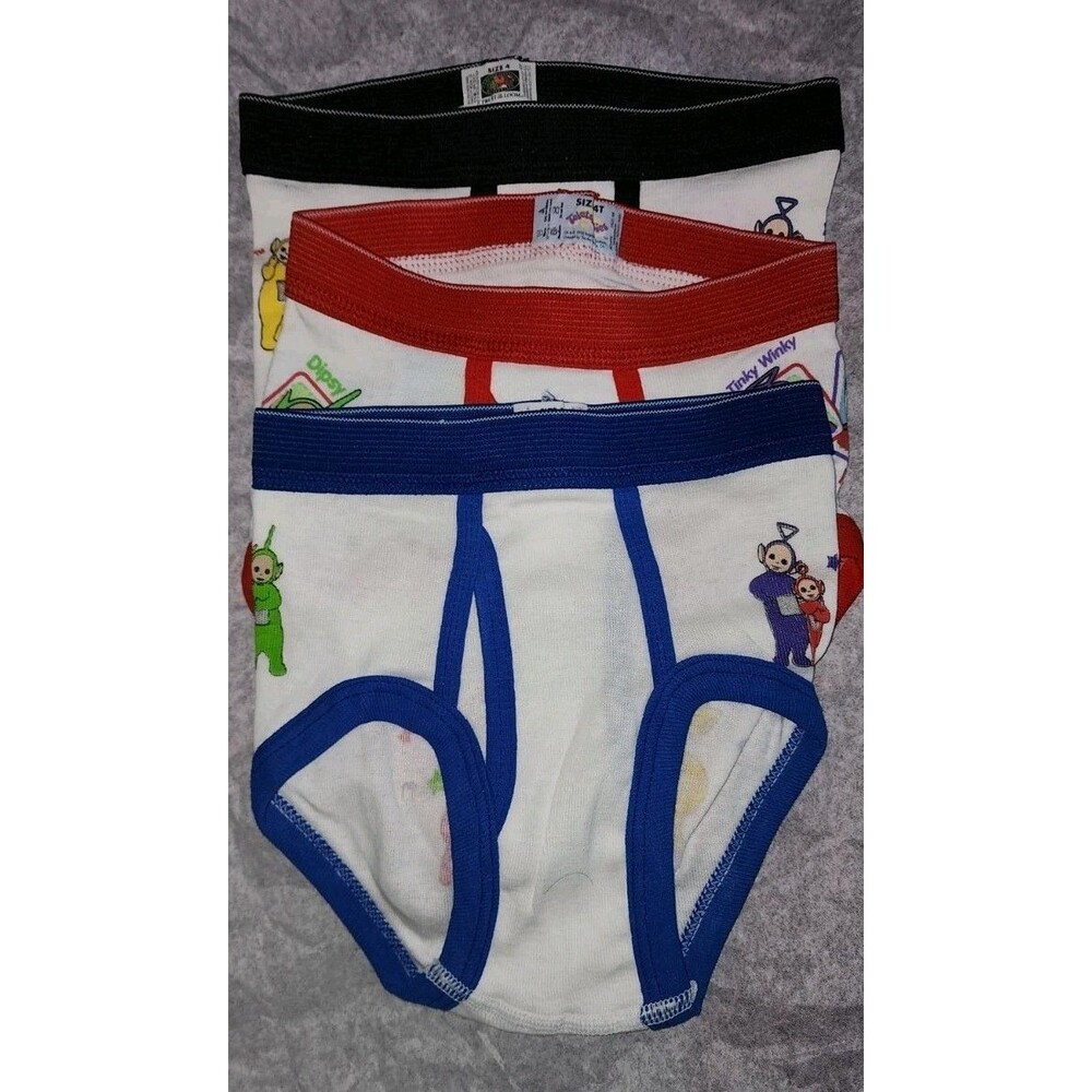 Teletubbies Vintage Underwear 4t Fruit Of The Loom & telletubbies Brand Lot Of 3